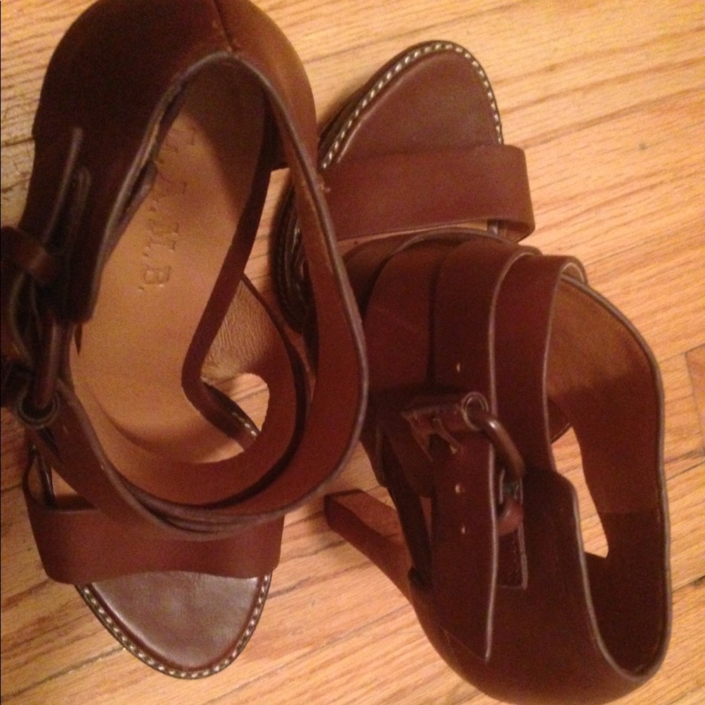 LAMB brown leather sandals.